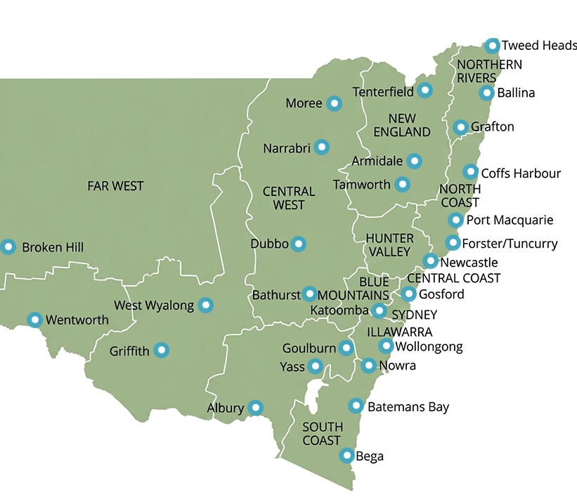 NSW Australia Map