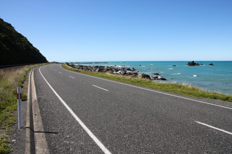 Kaikoura South Island of New Zealand. Beautiful coastline road.